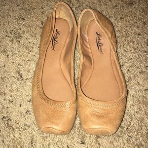 Lucky Brand brown leather flats 7.5 NWOT